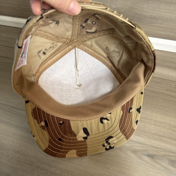 VINTAGE OPERATION DESERT‎ STORM  DESERT CAMO PRINT FIELD HAT Made In USA - Picture 8 of 10